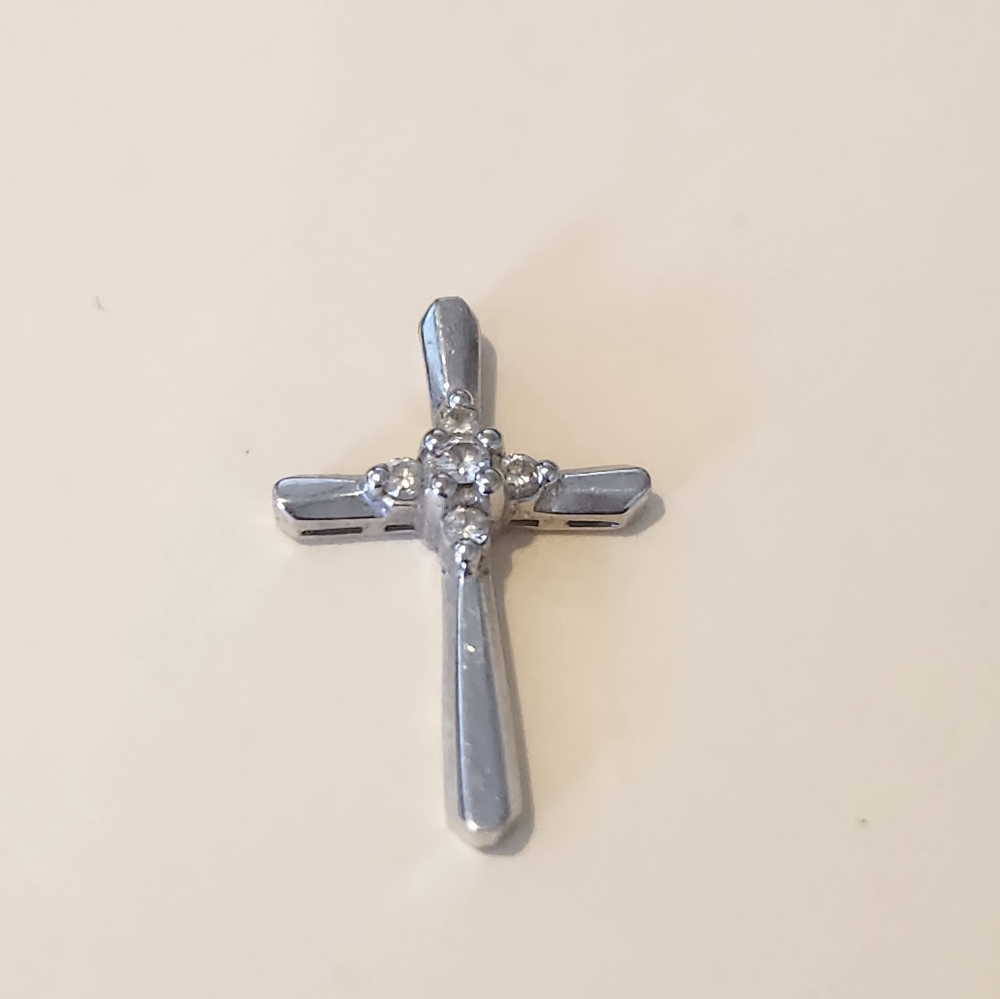 10kt gold Diamond Cross